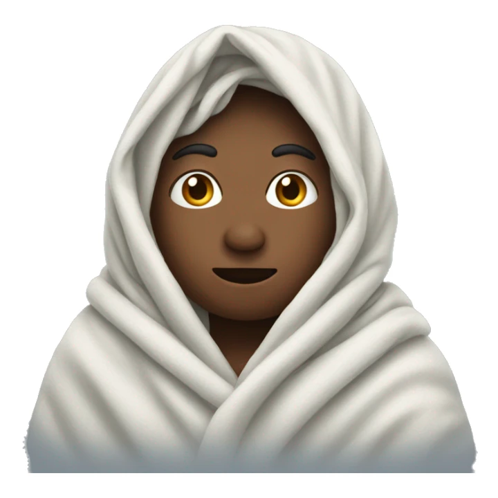 Person wrapped in a blanket sticker