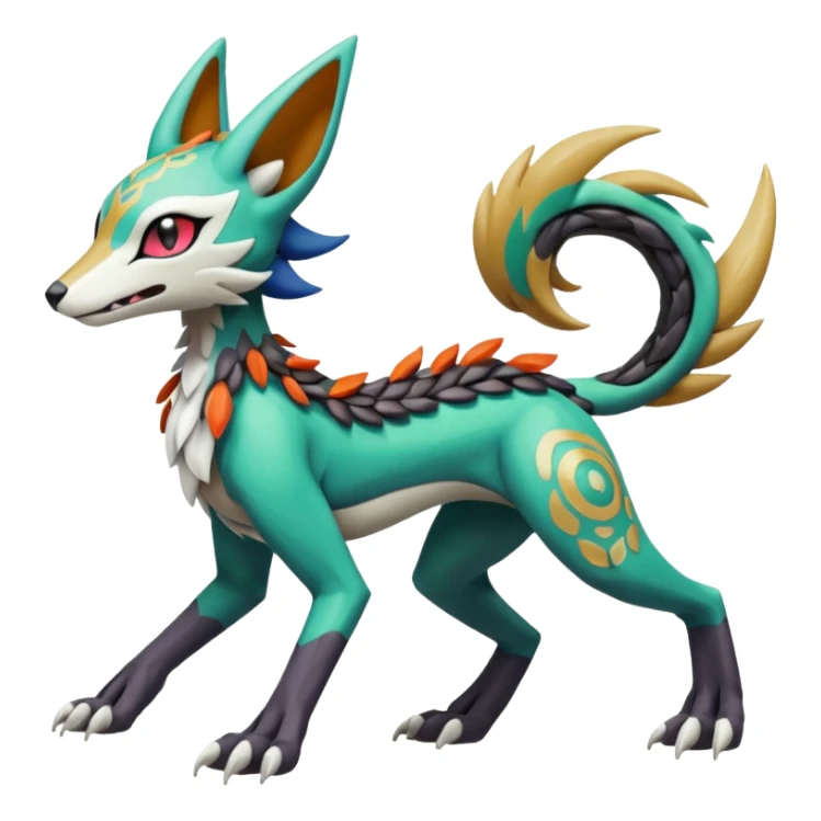 Meloetta-Vernid-Trico-Sergal-Protogen-Primagen-Pokémon-Fakémon-creature sticker
