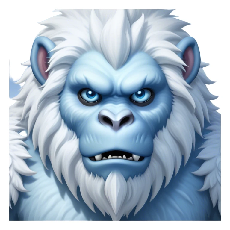 Cinematic Realistic WoW Yeti Portrait, head tilted epicly and inquisitively, showcasing a primal blend of raw might and mystical allure. His thick, shaggy fur in icy whites and pale blues and piercing ice-blue eyes are rendered in meticulous detail under dynamic, frosty lighting, high shine, epic and awe-inspiring, embodying the mystique of the frozen wilderness. sticker