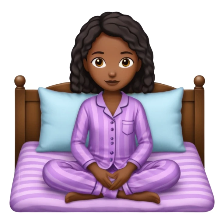 Black girl in pyjamas
 sticker