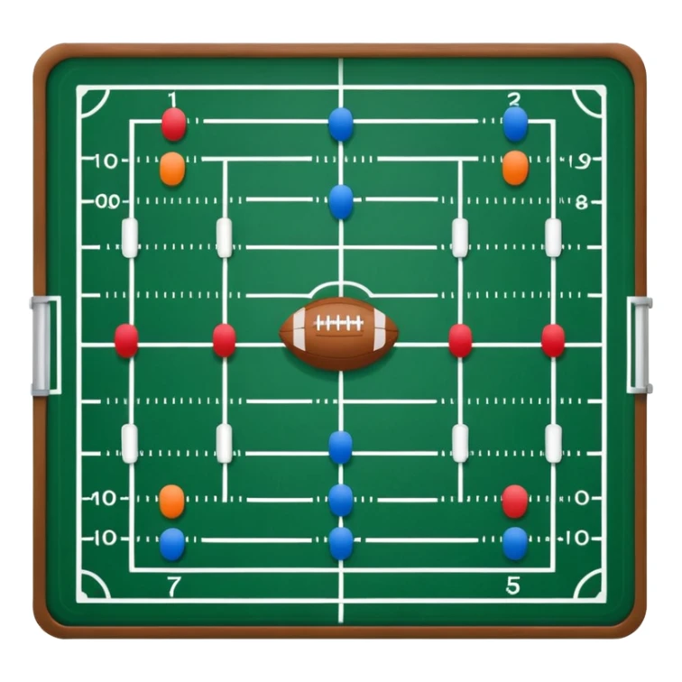 amercian football playbook formation sticker