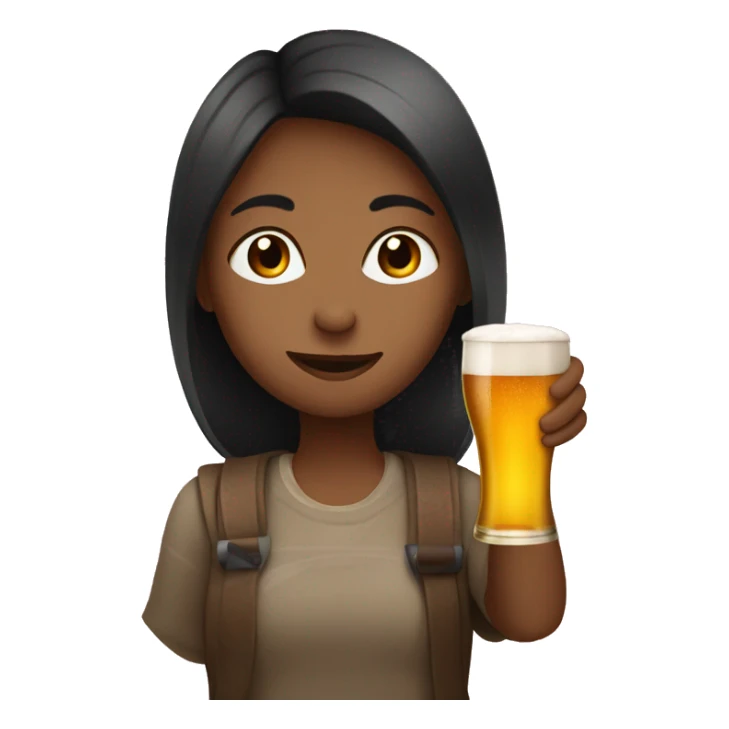 girl drinking alcohol free beer sticker