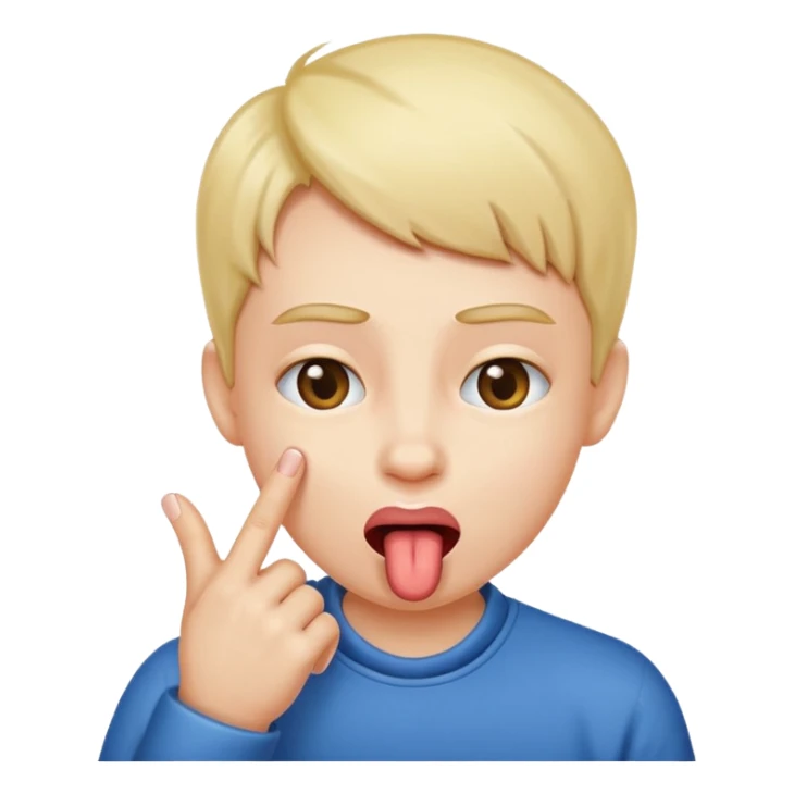 Person pinching there fingers with there tongue out sticker