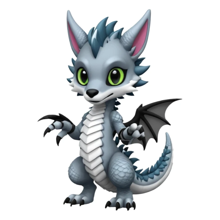 Cool gothic cute badass Scaley cyber-Vernid-Protogen-Primagen-Dutch-Angel-Dragon-Sergal-Trico-Fursuit-furry-fursona sticker