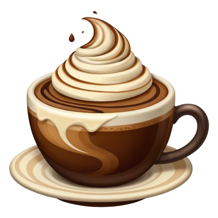 cup of mocca with cream sticker