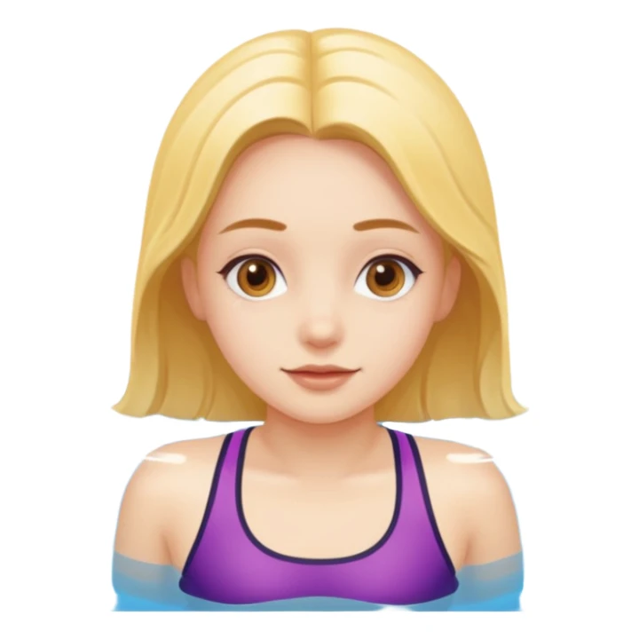 Girl swimming in pool sticker