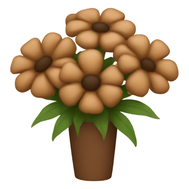 bouquet of brown flowers sticker