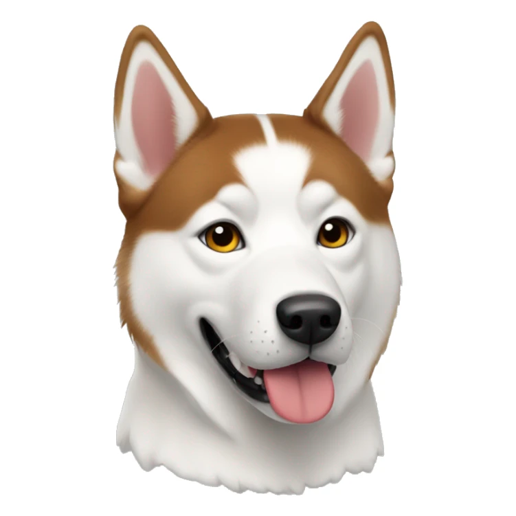 Red Siberian Husky service dog  sticker