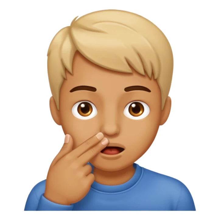 Una cara mordiendose el dedo  sticker