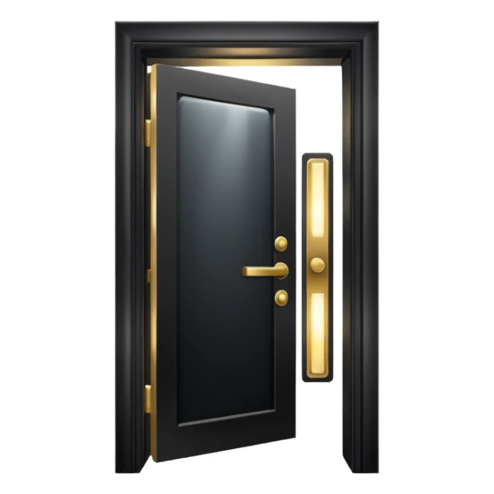 hotel room door modern hallway with spot light sticker