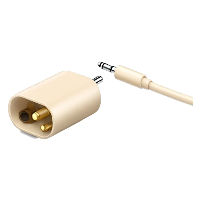 beige stereo adapter mini jack to big jack for headphones  sticker