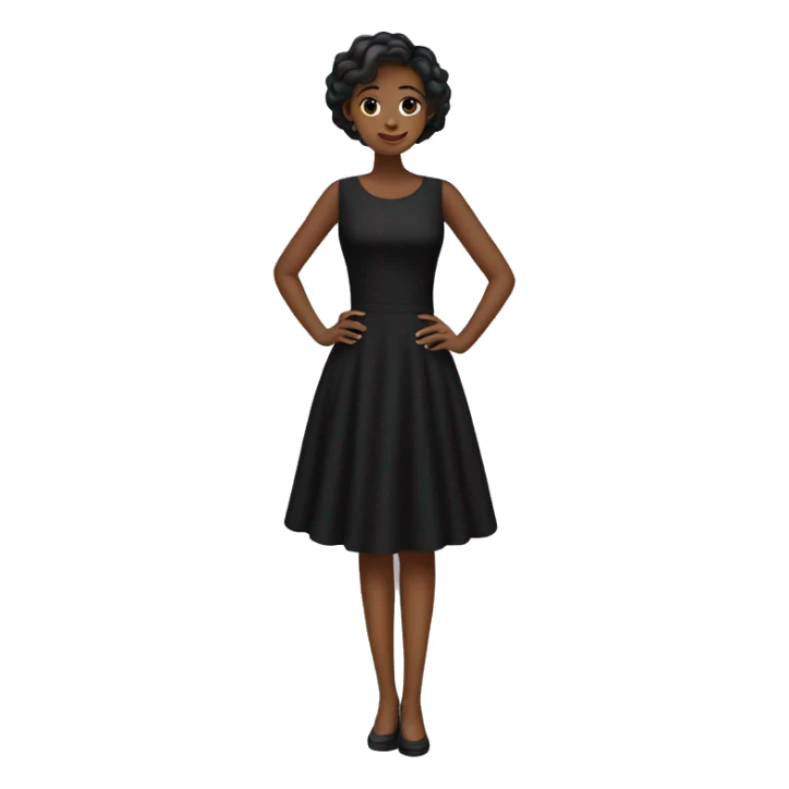 black dress sticker