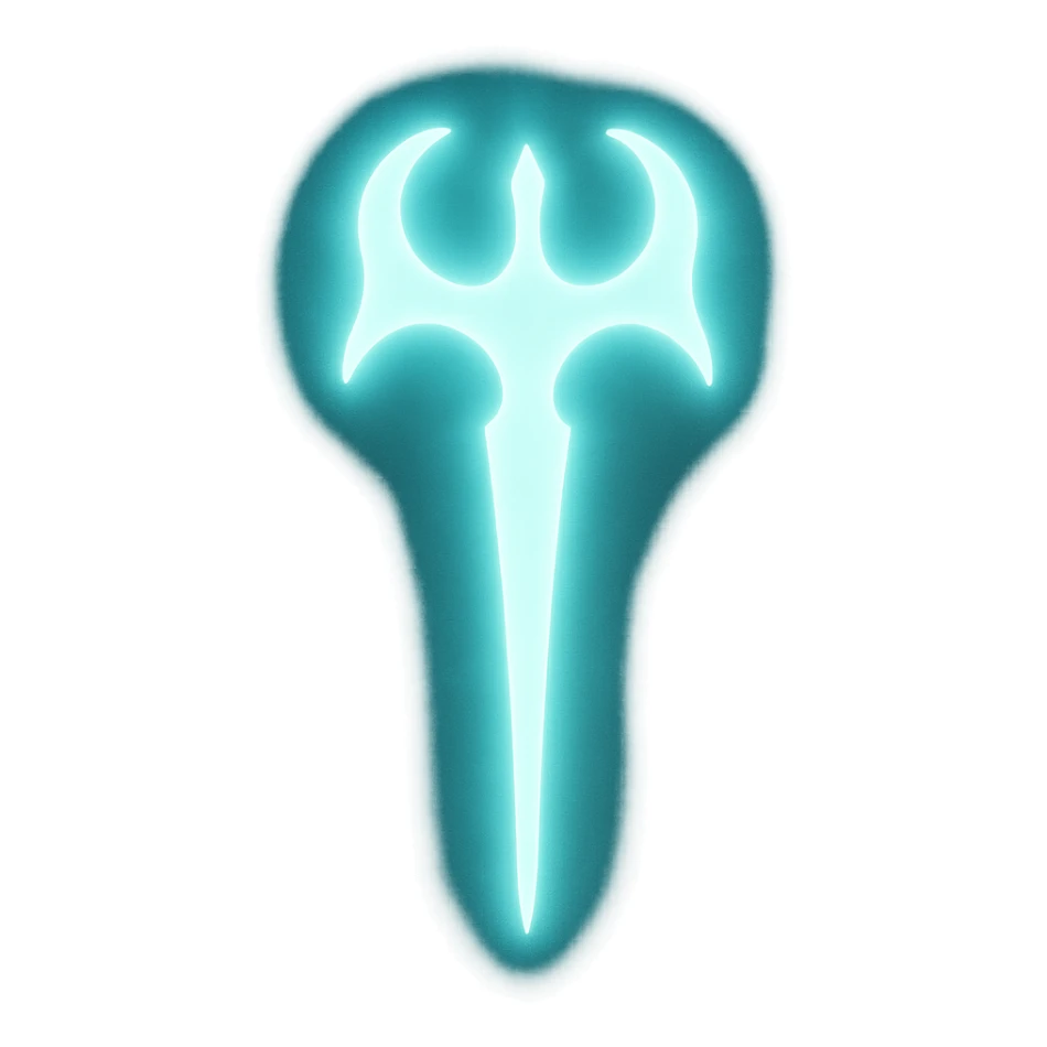 Claymore organization symbol from the anime, glowing aura sticker