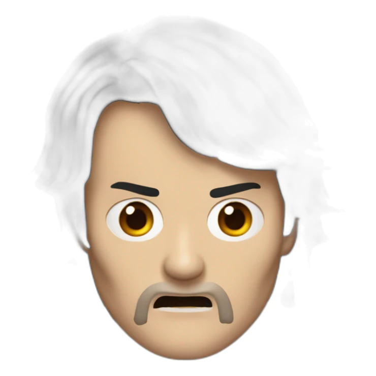 mads mikkelsen as an angry black haired vampire sticker