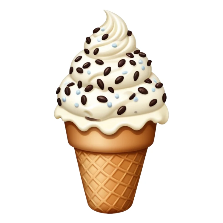 ice cream Stracciatella (white cream with chocolate sprinkles) sticker