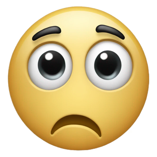 Shy face, with eyes looking bashfully to the side and smiling pinched mouth  sticker