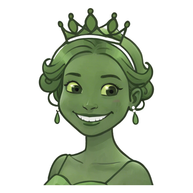 smiling girl with tiara in Paris sticker
