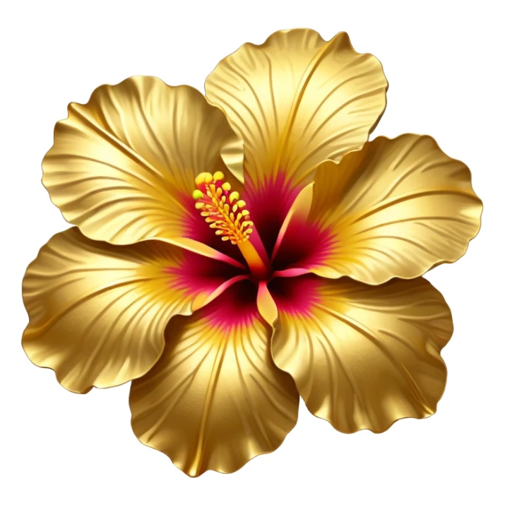 Gold hibiscus with 5 petals  sticker