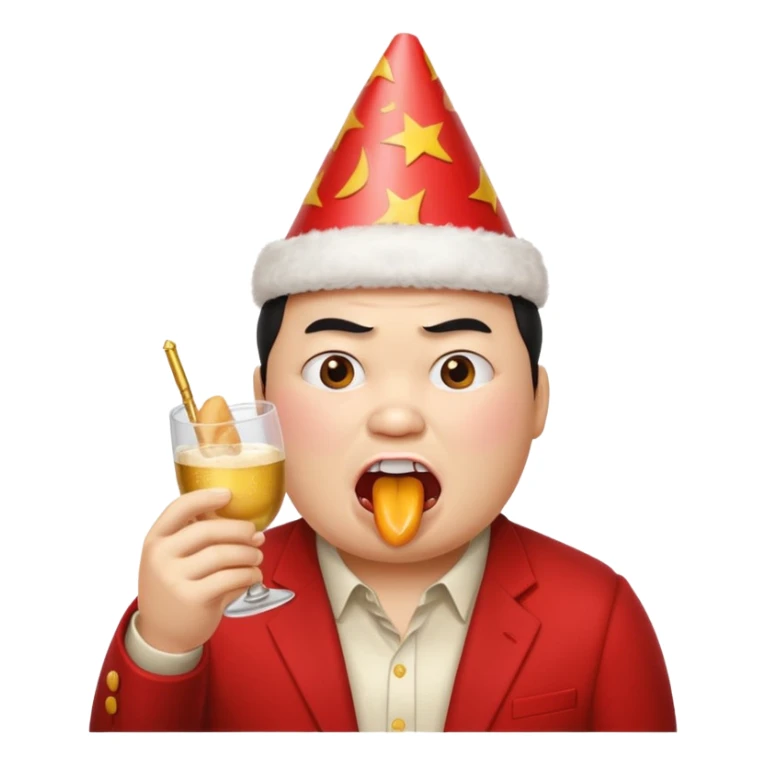 gum deng fat eating hamburur angry mad and red sticker