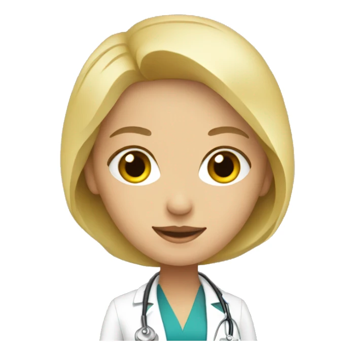 blonde ultrasound doctor sticker