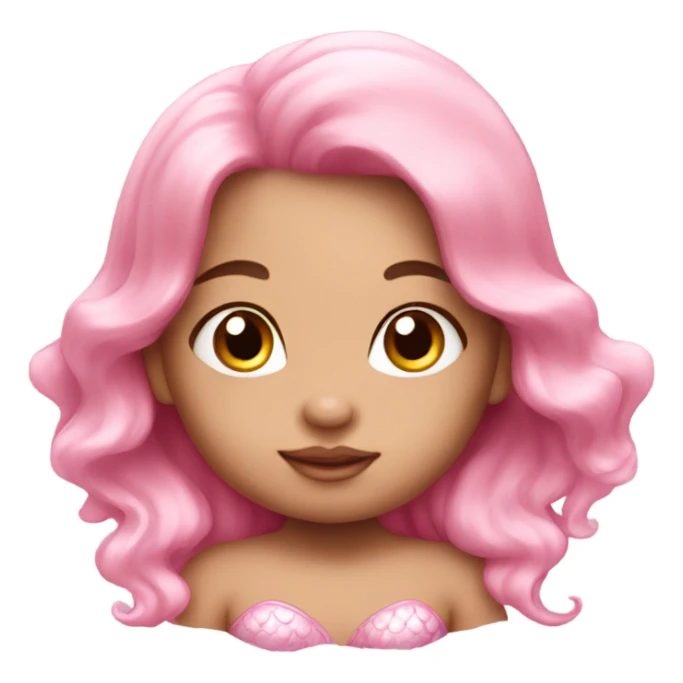 Baby pink mermaid sticker