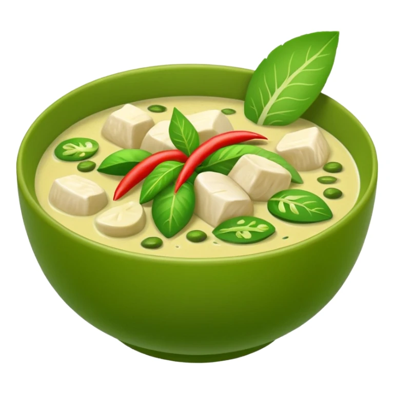 green curry in a green bowl sticker