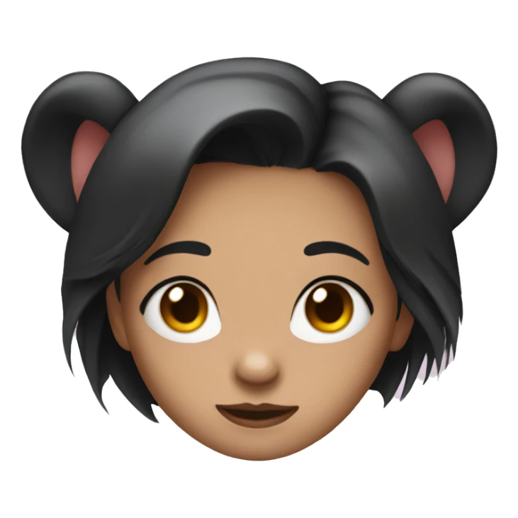 Girl with dark hair and rat sticker