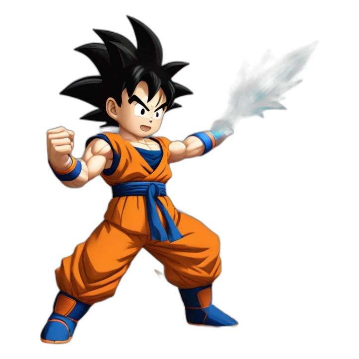 Son goku qui fait un kamehameha sticker