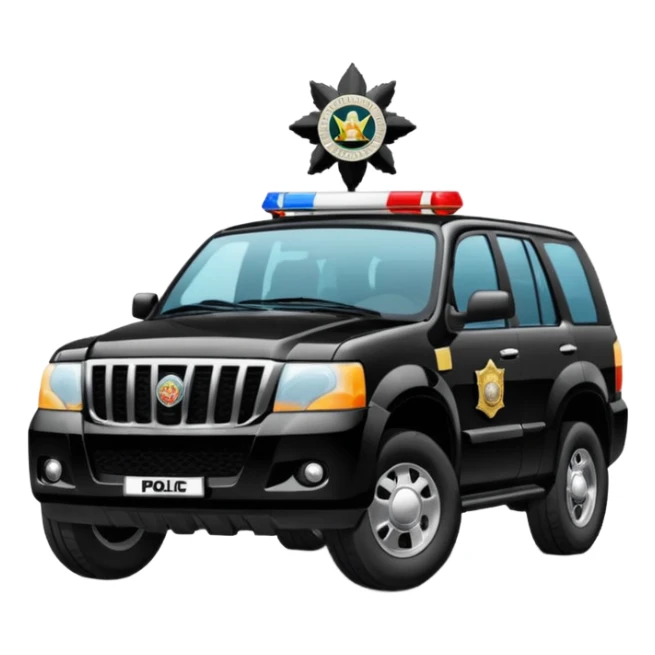 Black car fo officers India suv sticker