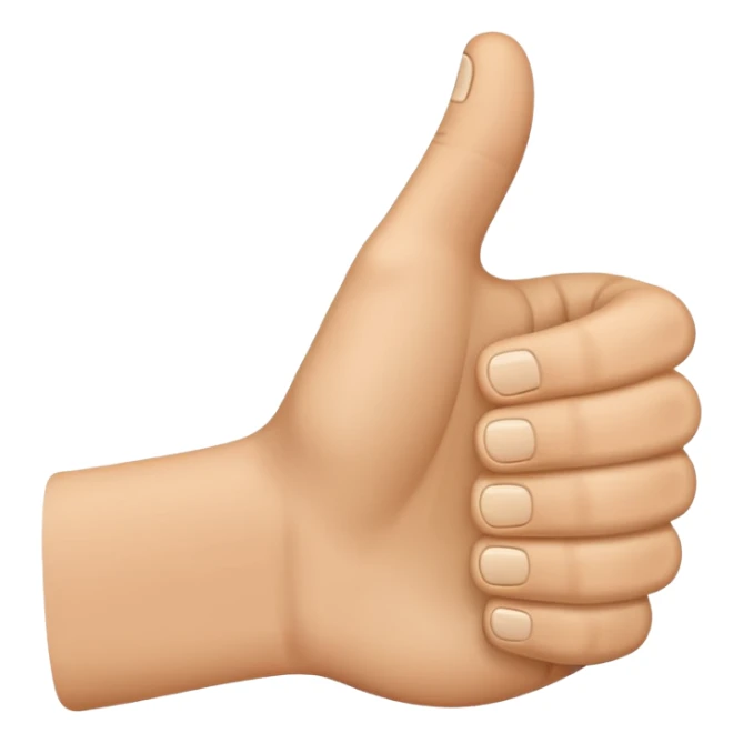 I want a thumbs up with a smaller thumbs up in the bottom right corner sticker