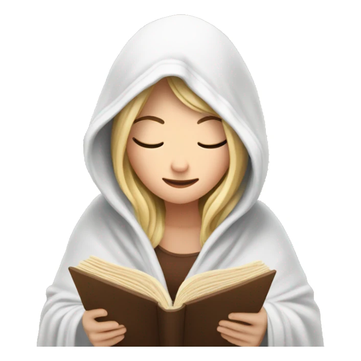 White Girl reading a book under a blanket with coffee in her hands sticker