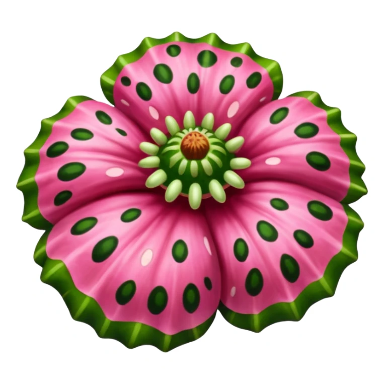 Rafflesia arnoldi green and pink sticker