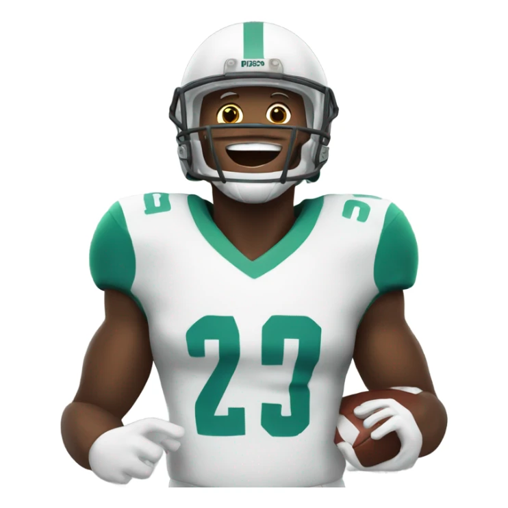 Happy football player sticker