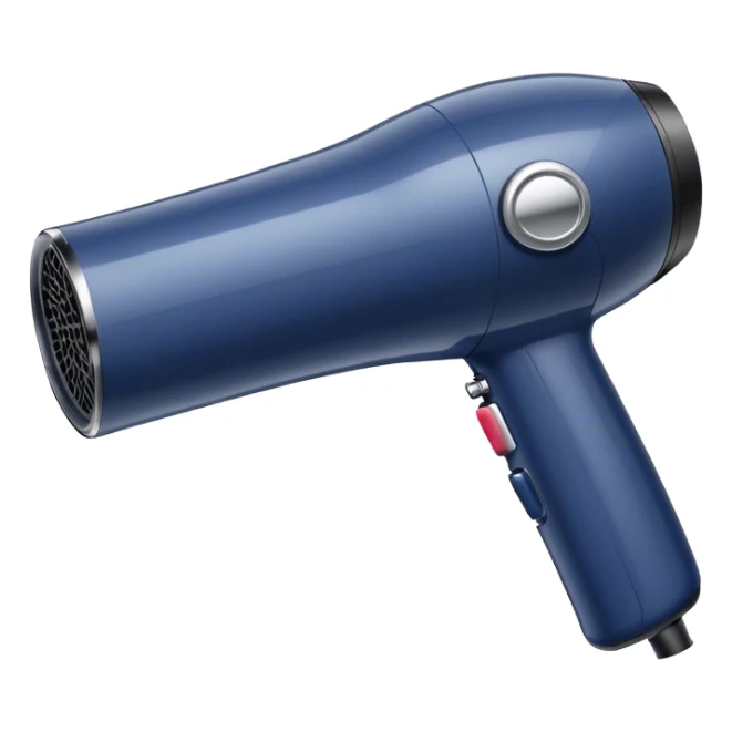 hair dryer elegant in navy blue sticker