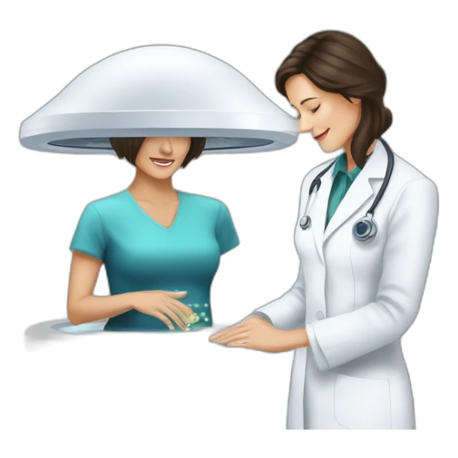 Posh-Radiologist-performing-breast-mri-to-leni-klum sticker