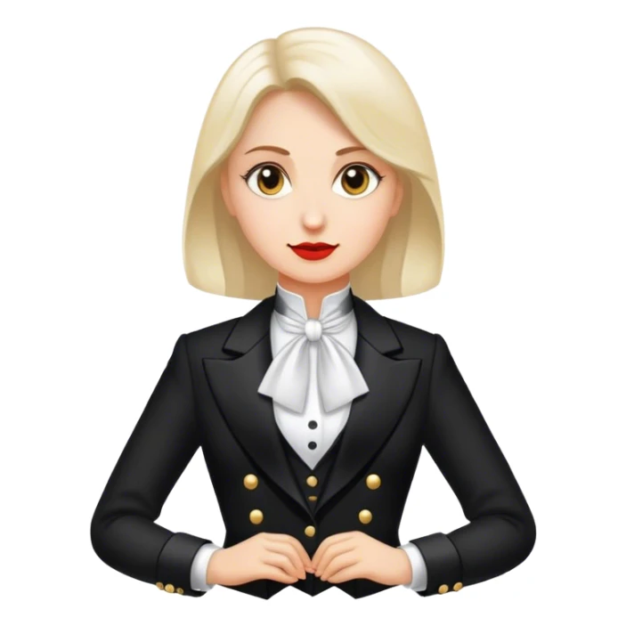 woman polish tailcoat politician sticker