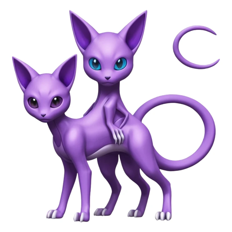 Miraidon-Genesect-Espeon-Mewtwo-Fakémon-hybrid-creature (full body)  sticker
