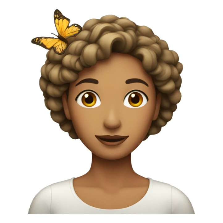 A woman with butterflies  sticker