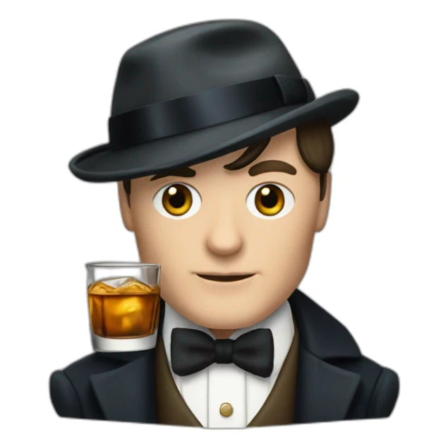 Tommy shelby peaky blinders drinking whisky sticker
