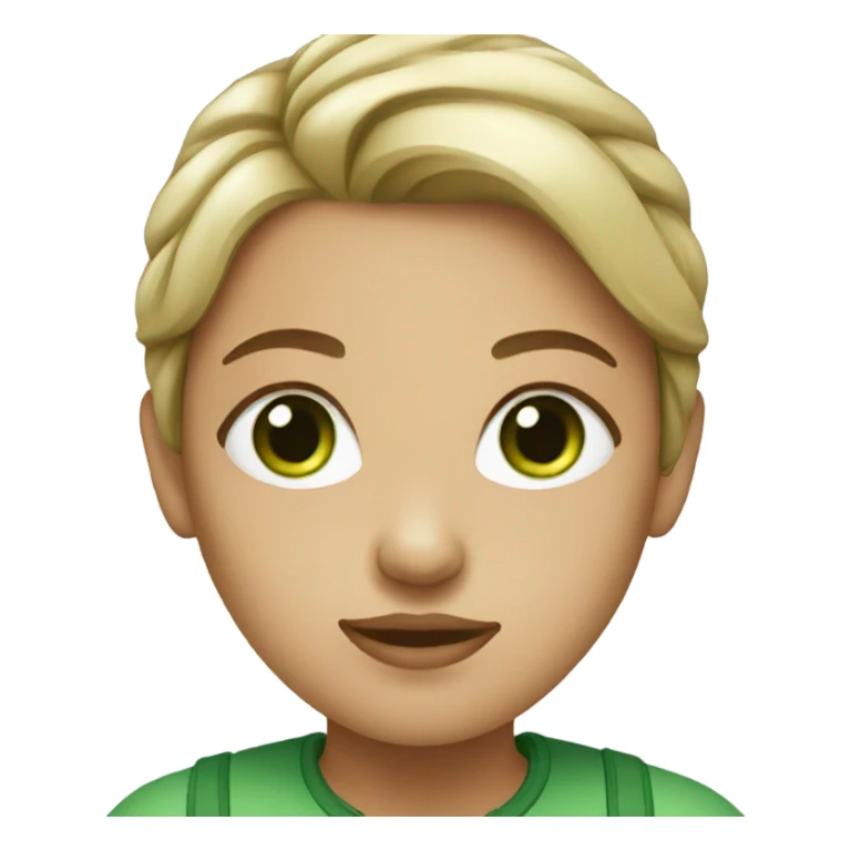 Female portrait with green eyes sticker