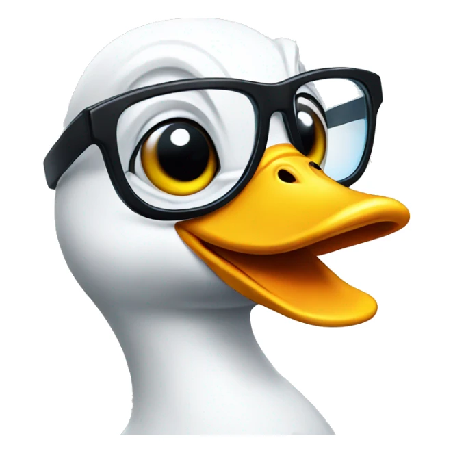 Duck with glasses sticker