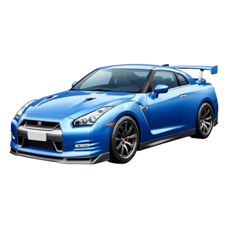 Nissan Skyline GT-R blue and white  sticker
