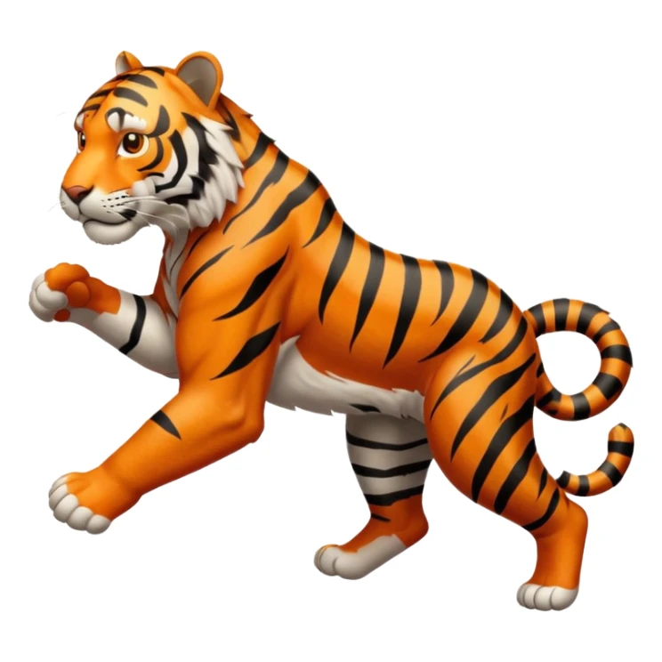 High resolution of a runnig tigar sticker