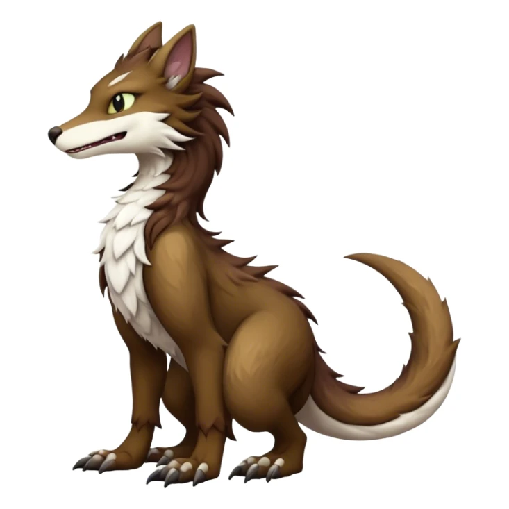 Sergal, LiLaiRa, Furry, Anthro, Full Body, Tufted tail sticker