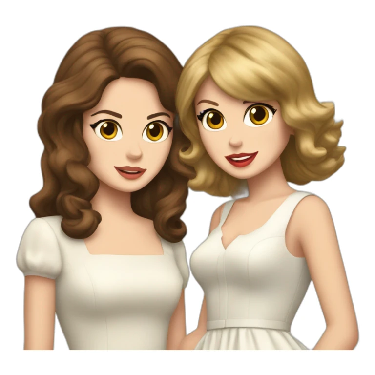 Lana Del Rey and Taylor Swift Singing sticker