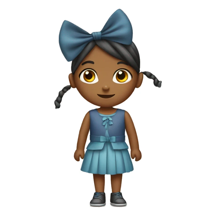 Little York girl with a bow sticker