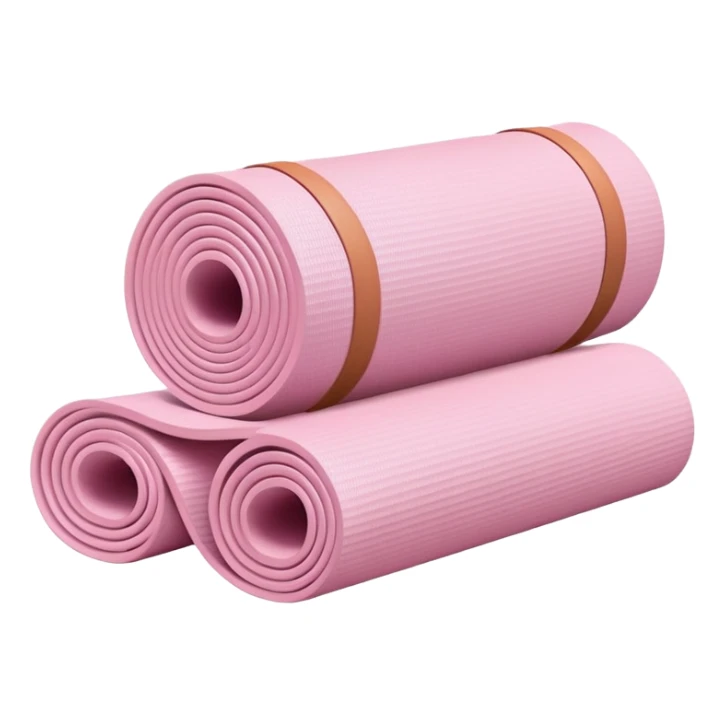 light pink rolled yoga mat  sticker