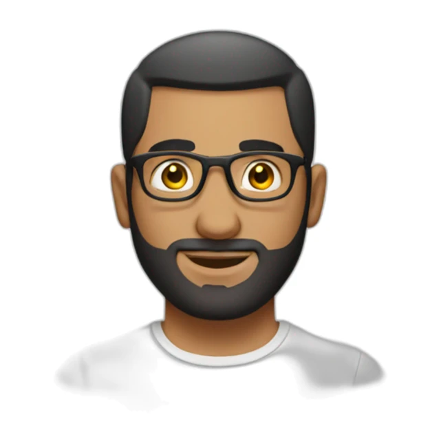 arabic guys with fade haircut and glasses sticker