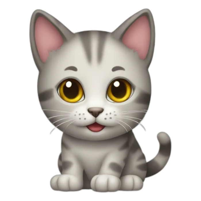 Kitten emoji with a sign with the word OK  sticker