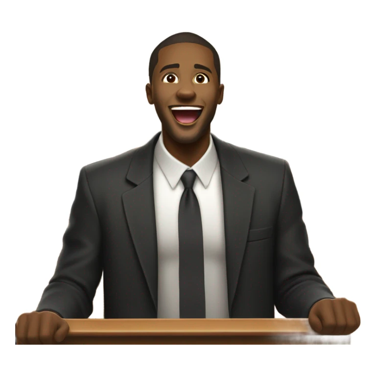 Black male preacher going crazy in worship  sticker